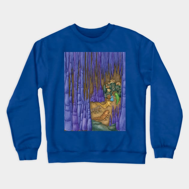 Esmeralda's Dragon Cave Crewneck Sweatshirt by astrongwater